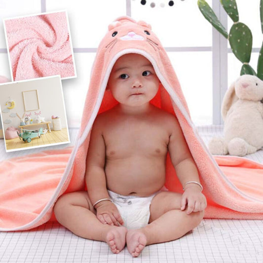 Sortie de bain pour bébé avec capuche | BabyTowel™ - Douceur Bébé